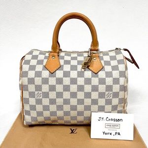 AUTH. Louis Vuitton Damier Azur Speedy 25 - BEAUTIFUL Condition!